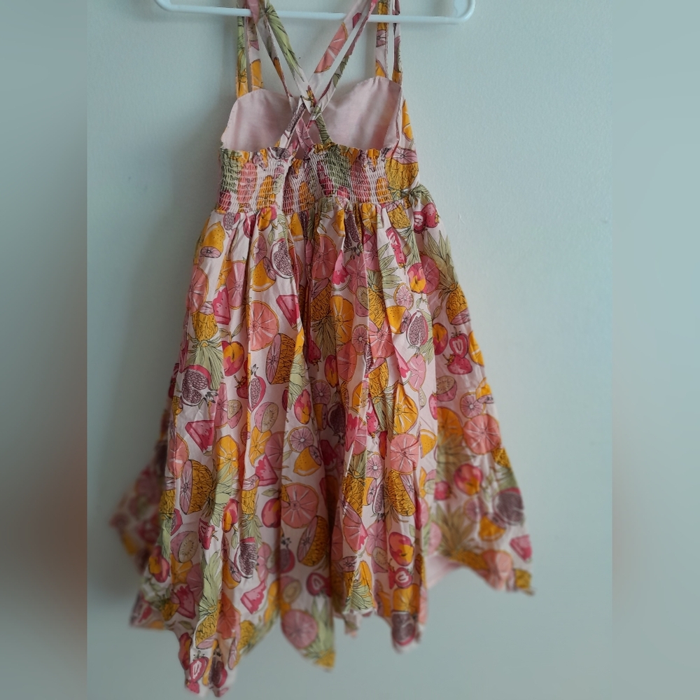 Colorful Fruit Print Strappy Sundress Size 4 - Picture 6 of 11